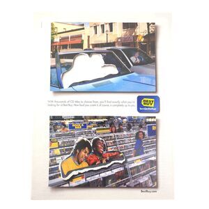 Best Buy Advertising Print Ad Garage Wall Art CD Music Car Stereo R&B Display